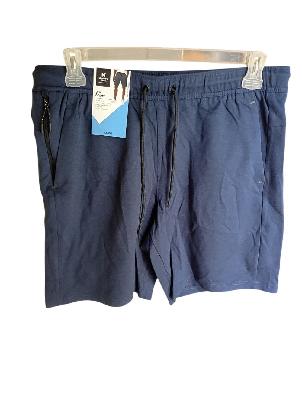 NWT Members Mark Navy Blue Luxe Shorts Size Large